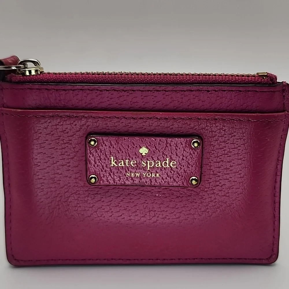 Kate Spade Fuchsia Leather Card Holder/Case‎
